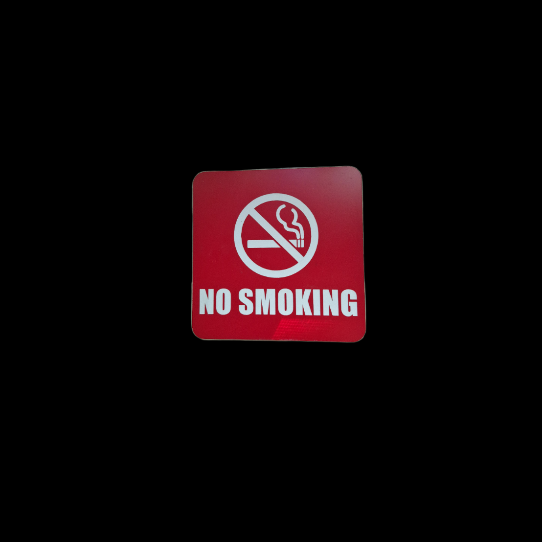 NO SMOKING sign