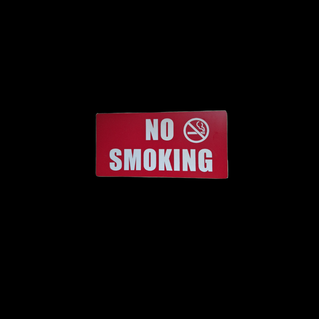 NO SMOKING sign