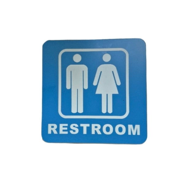 RESTROOM sign